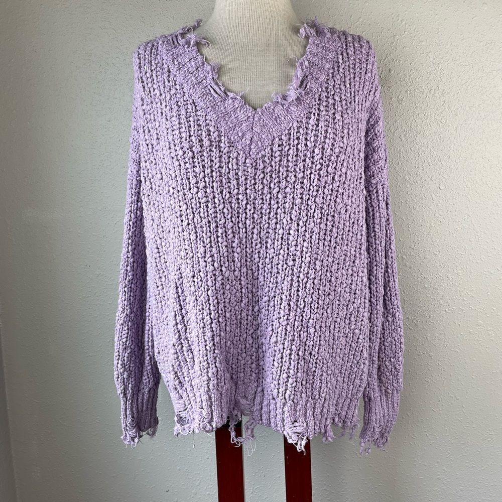 Forever 21 Pastel Purple Sweater Size S EUC